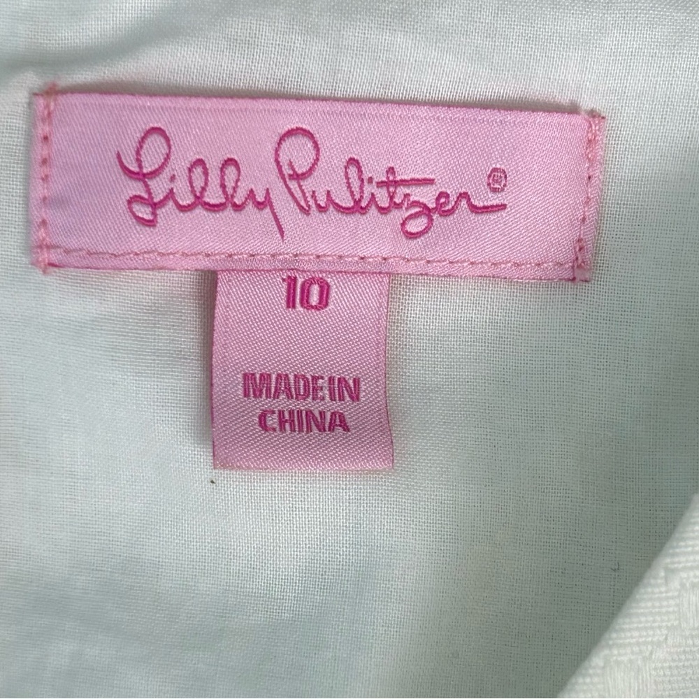 🎉HP🎉 Lilly Pulitzer Parker Resort White Textured Lattice Jacquard Dress - Picture 13 of 14
